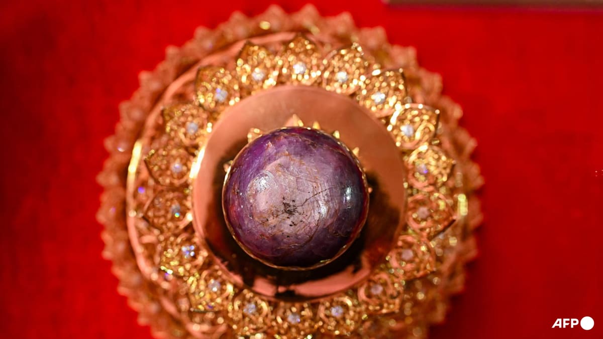 Rare purple star sapphire weighing 3,563 carats unveiled in Sri Lanka