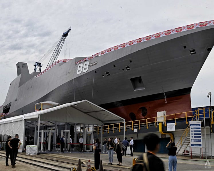 Singapore navy launches first of six 'motherships' for unmanned combat