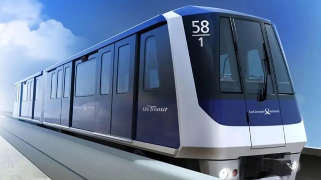 盛港-榜鹅轻轨系统新列车进行最后测试