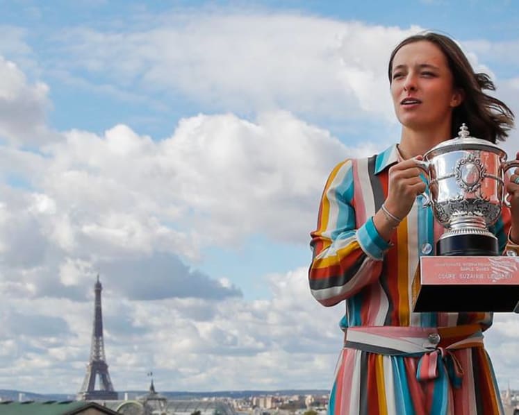 Tennis: French Open champ Swiatek rises to 17th; Djokovic, Nadal 1-2