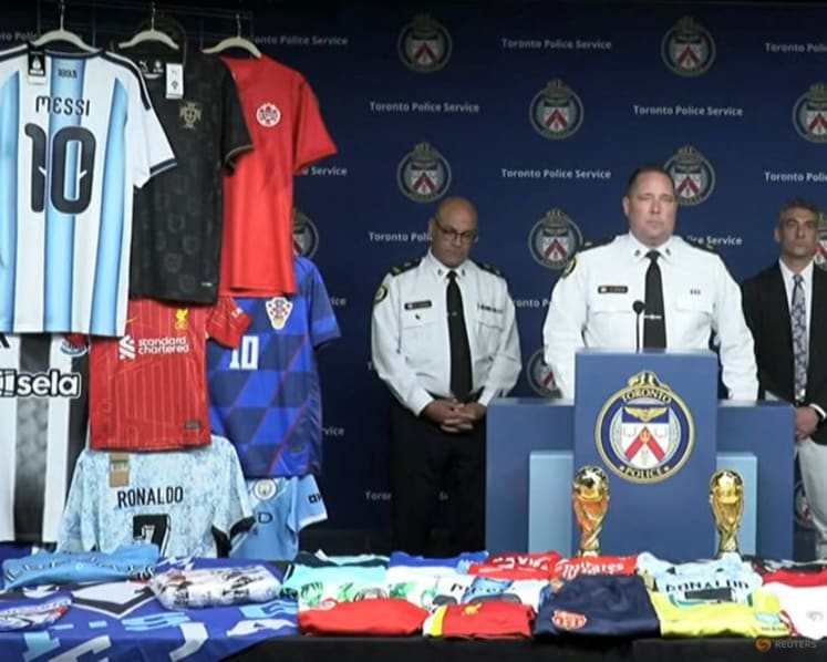 Toronto police seize $2.5 million worth of fake soccer gear ahead of World Cup