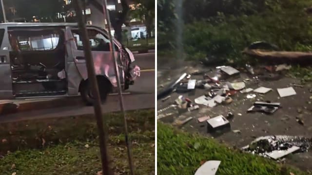 后港车祸导致汽车零件散落一地 38岁货车司机被捕