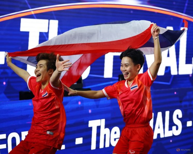 Games-Olympic dreams flicker as teqball awards first Asian Games medals