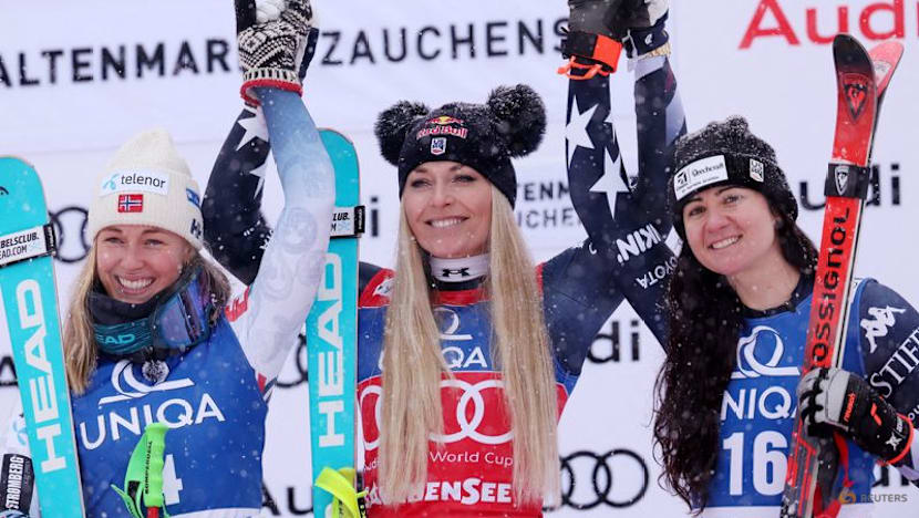 Alpine skiing-Vonn takes Zauchensee downhill for 84th World Cup win