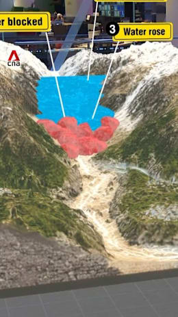 How did a glacier collapse cause the Nepal-Tibet disaster? 
