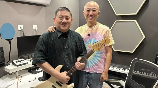 新加坡驻华大使陈海泉　和音乐人许环良北京小聚
