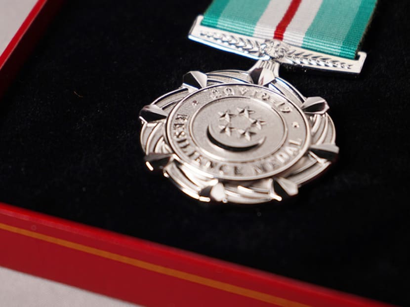 A photograph of the Covid-19 Resilience Medal.