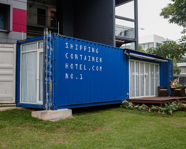 It’s up to S$200 a night for a stay at this shipping-container-turned-hotel