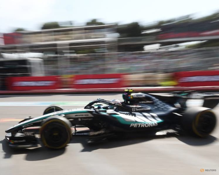 Russell takes pole position for Azerbaijan GP after championship leader Antonelli crashes