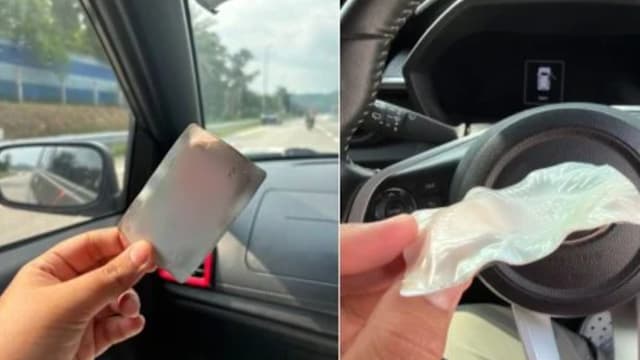 天气异常炎热！马国网友展示车内热到变形一触即通卡