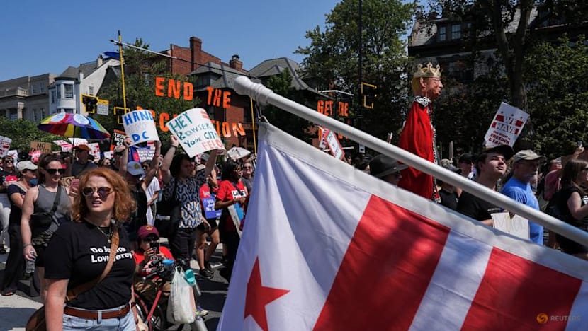 Washington DC residents protest against Trump's troop deployment