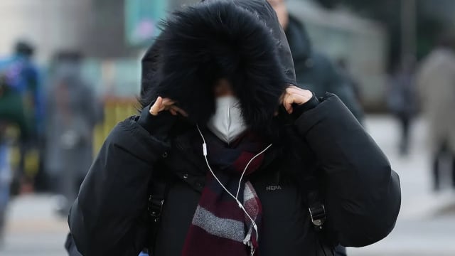 寒流来袭 韩国部分地区最低气温降至零下20度