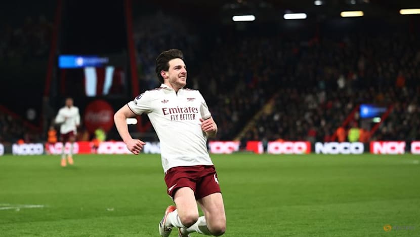 Rice double at Bournemouth puts Arsenal six points clear