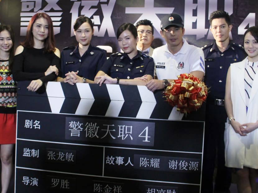 The cast of the new season of C.L.I.F at the media conference. Photo: Channel 8/MediaCorp