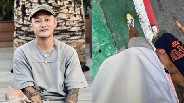 余文乐带儿子游走台北街头　称“有家归不得”
