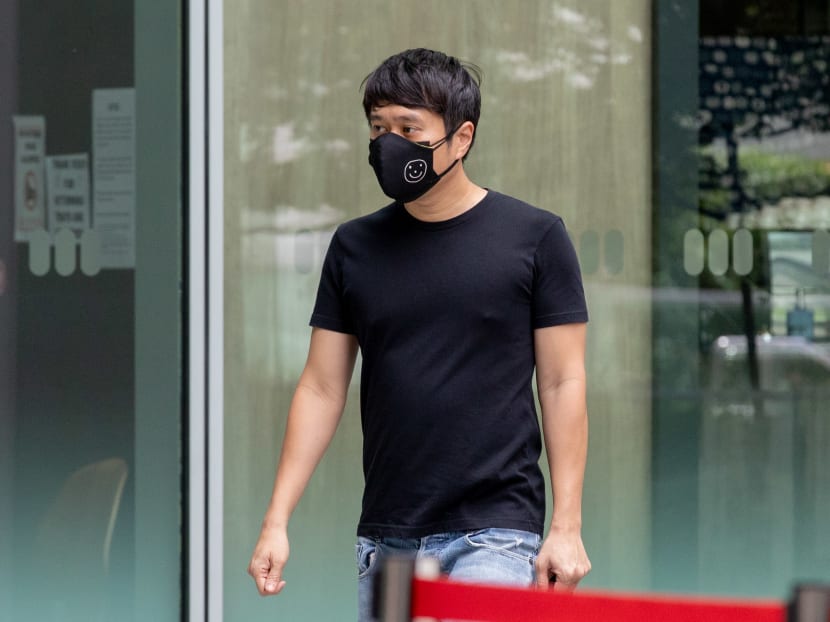 Jolovan Wham arrives at the State Courts on Feb 25, 2022.