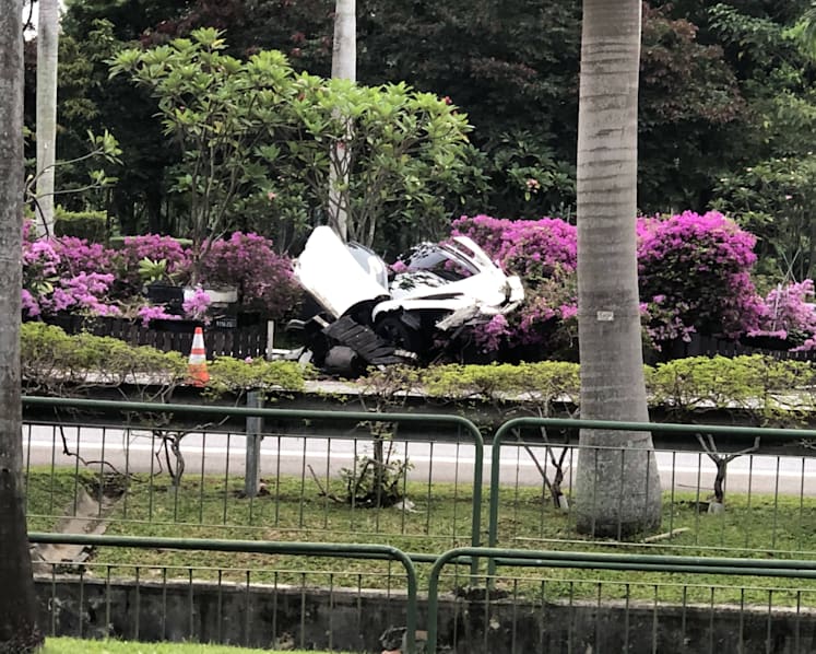 Driver taken to hospital after early morning crash along ECP