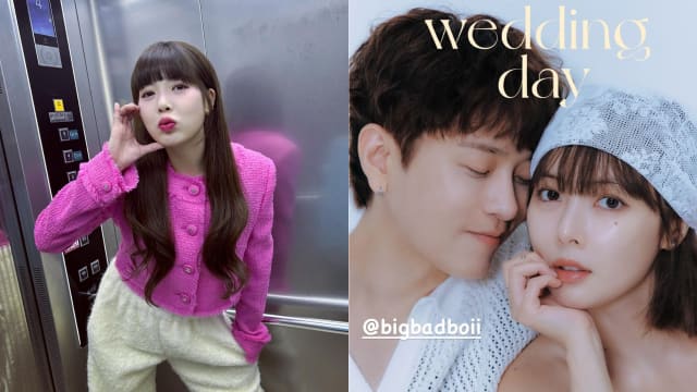 泫雅、龙俊亨甜蜜合照流出　纯白造型疑似婚纱照