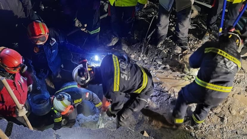 SCDF officers rescue boy from collapsed building in Türkiye earthquake SCDF officers rescue boy from collapsed building in Türkiye earthquake