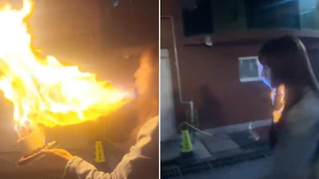 “喷火蛋糕”风靡中国社媒 女演员模仿拍摄被严重烧伤