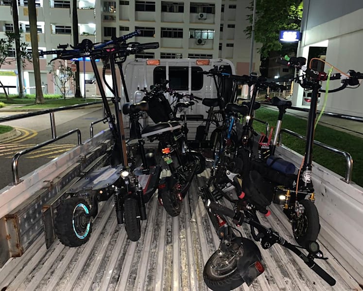 LTA impounds 10 PMDs after riders caught flouting rules