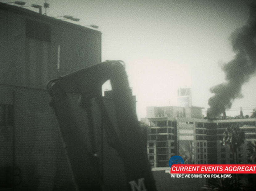 A photo tweeted by Call of Duty on Sep 30, 2015, about a fictional attack on Singapore.