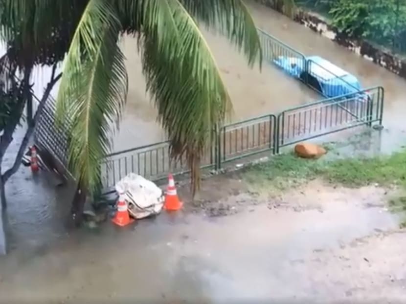 Cars stalled, commuters stranded as flash floods hit eastern S’pore