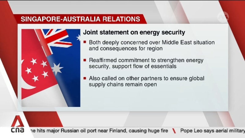 Singapore and Australia to speed up trade negotiations covering essential supplies 
