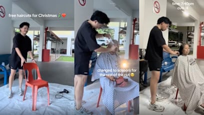 S’porean Man Gave Free Haircuts at Haig Road HDB Void Deck for Christmas