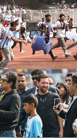 Messi in India: Fans throw chairs, vandalise stadium, angered by his brief visit
