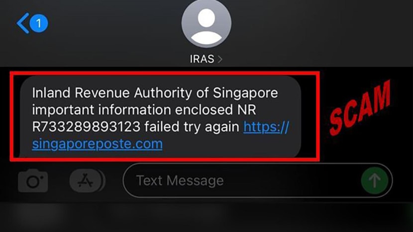 Iras warns public of SMS scam that includes phishing link