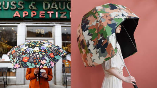 Non-Boring Umbrellas From $10 To Brighten Up Rainy Days, Including One Shaped Like A Helmet