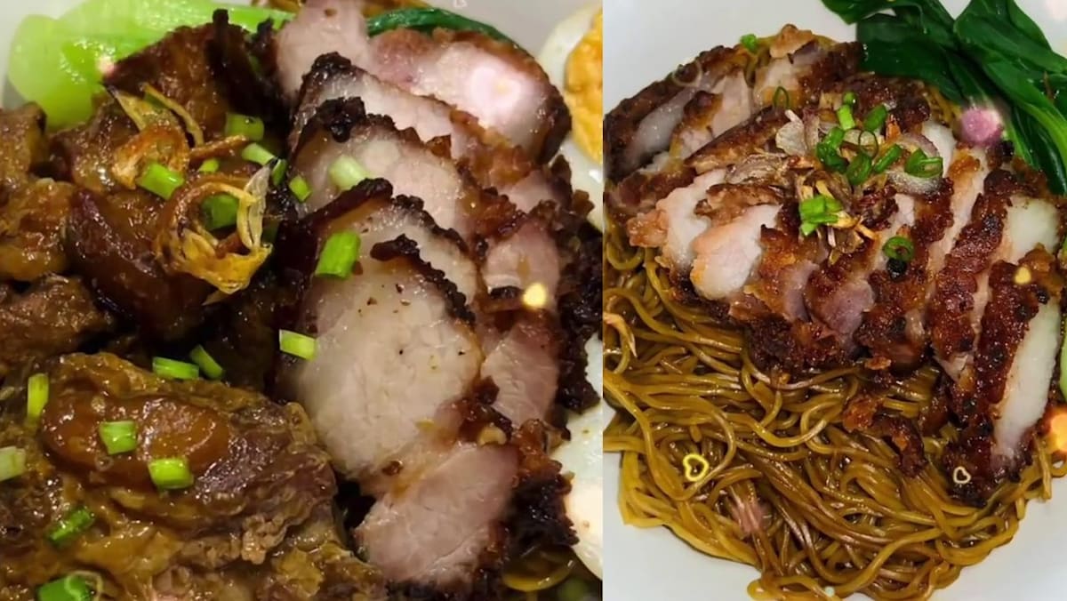 $5.80的沙巴风味三宝猪肉面,有炸肉、卤肉和排骨 - vibes by 8world