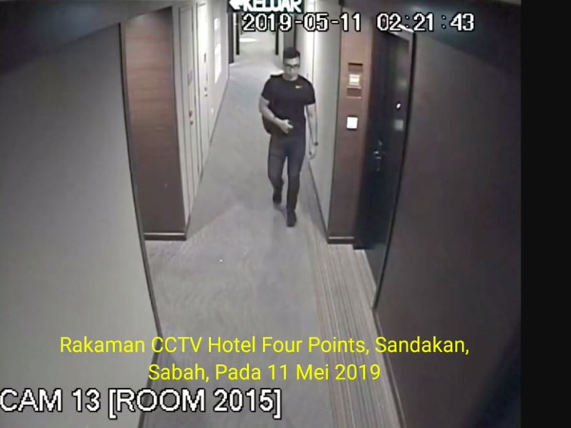 The clip, just under four minutes, purportedly shows the footage taken at the elevator banks at the Four Points by Sheraton Hotel in Sandakan, Sabah.