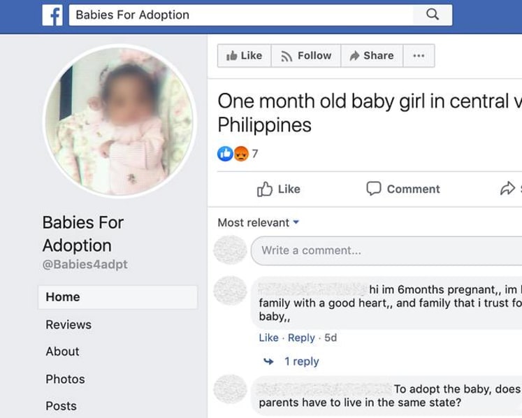 Facebook: An emerging black market for Philippines’ baby trade