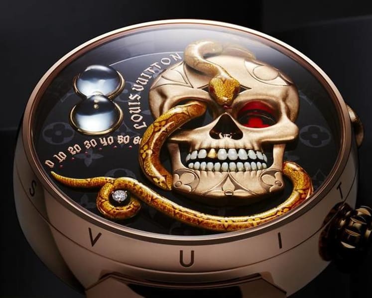 Louis Vuitton’s new skull-and-snake watch wants you to stare death in the face