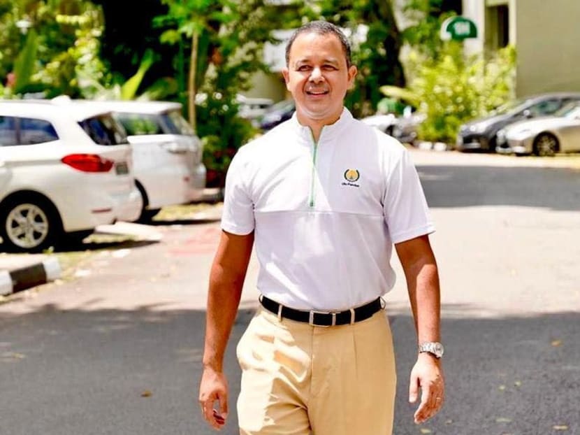 Mr Christopher de Souza on his way to visit residents under his ward in May 2023. Mr Christopher de Souza on his way to visit residents under his ward in May 2023.
