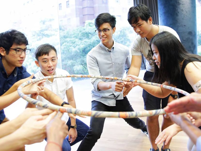 Youths from different backgrounds taking part in a forum in September on the theme ‘Is Life Fair’.
