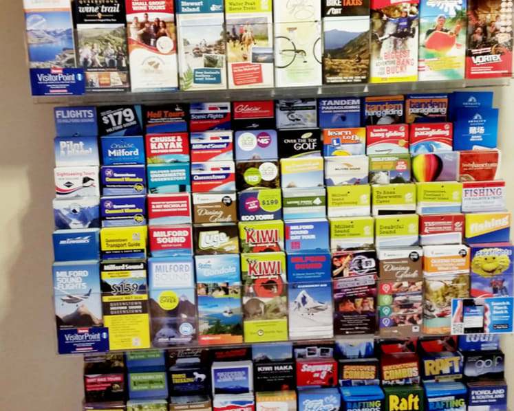 Prominent brochure displays vital for advertising tourist sites