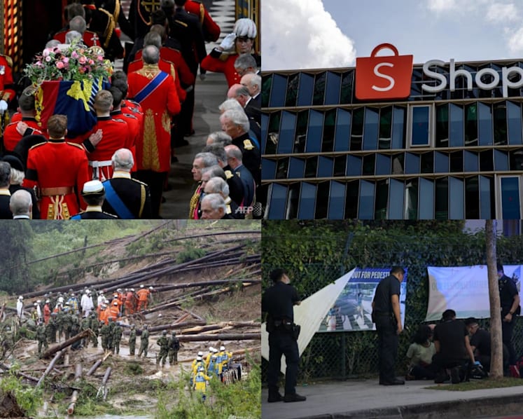 Daily round-up, Sep 19: Queen Elizabeth's state funeral begins; more layoffs at Shopee; woman who caused commotion with knife in Tampines arrested