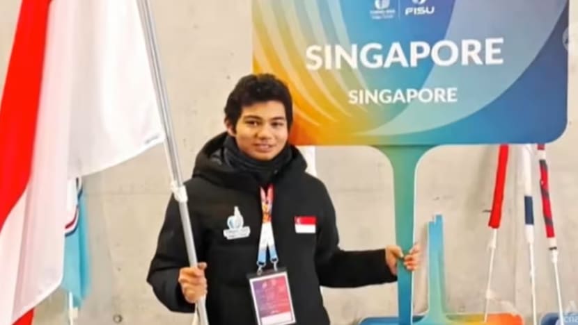 Faiz Basha antara atlet Team Singapore bersaing di Sukan Musim Sejuk Asia