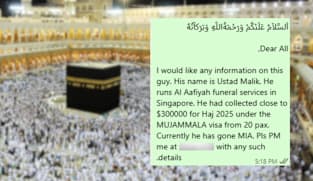 Polis siasat kes 20 individu yang dakwa S$300,000 lesap selepas urus niaga pakej haji dengan "Ustaz Malik"
