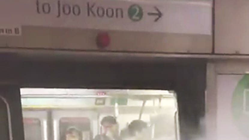 Oil leak from train compressor caused freon gas to escape