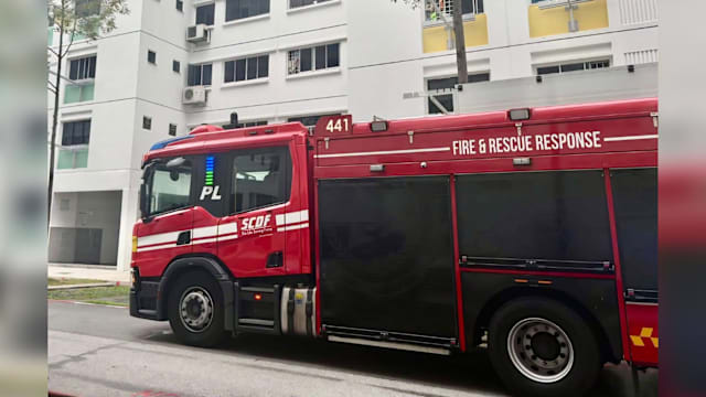 秉定路一组屋单位起火 两人送院约70人疏散