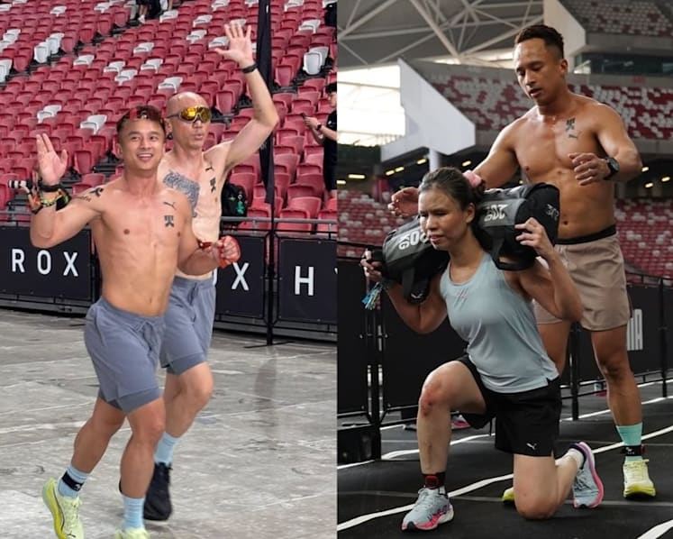 Gym trainer Samuel Lim guided 2 visually impaired athletes during recent Hyrox Singapore competition