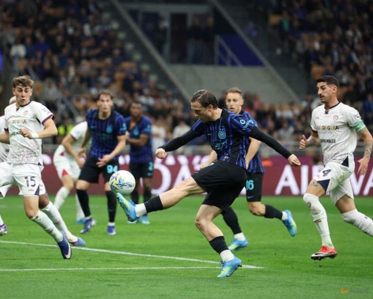 Inter edge closer to title with 3-0 win over Cagliari