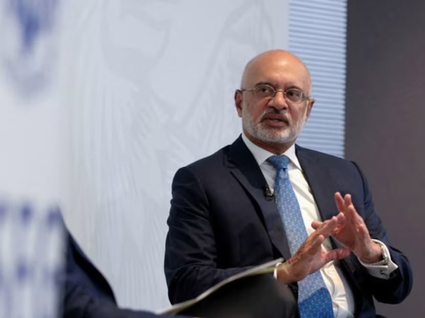 DBS CEO Piyush Gupta speaks during a Reuters Newsmaker event in Singapore on Sept 14, 2023. DBS CEO Piyush Gupta speaks during a Reuters Newsmaker event in Singapore on Sept 14, 2023.