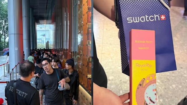 爱彼斯沃琪联名表引发排队人龙 怡丰城分店临时取消发售