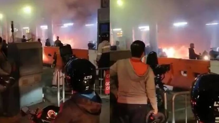 Motorcycle catches fire at Woodlands Checkpoint