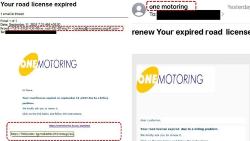 Polis keluarkan amaran penipuan pancingan data yang menyamar sebagai laman web OneMotoring